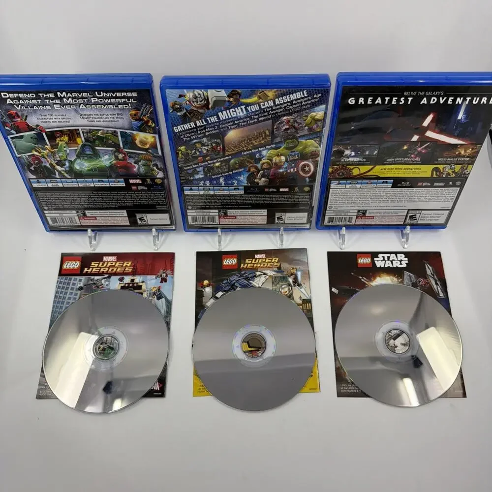 PS4 LEGO Game Lot Marvel Super Heroes Avengers Star Wars Force Awakens CIB